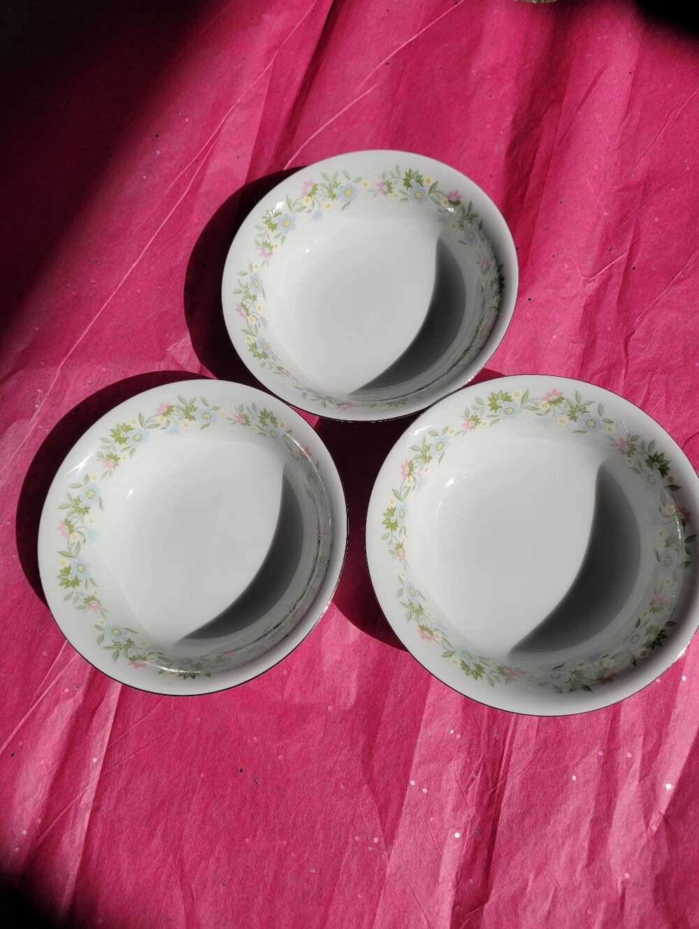 Johann Haviland Fruit Bowl Dish (3) Bavaria Germany Vintage Floral Trinket Dish